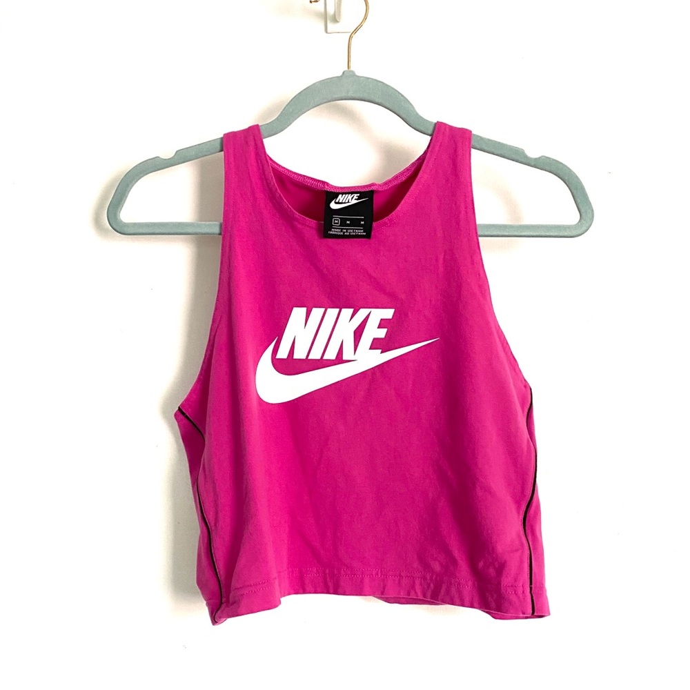 Nike pink crop top